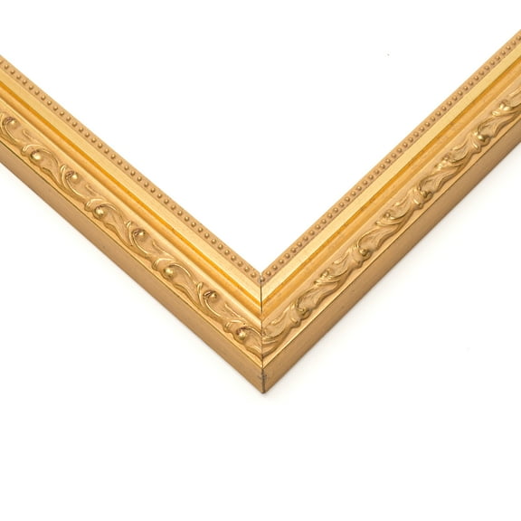 10x5 Frame Gold Solid Wood Picture Frame Width 1.125 Inches | Interior Frame Depth 0.375 Inches |