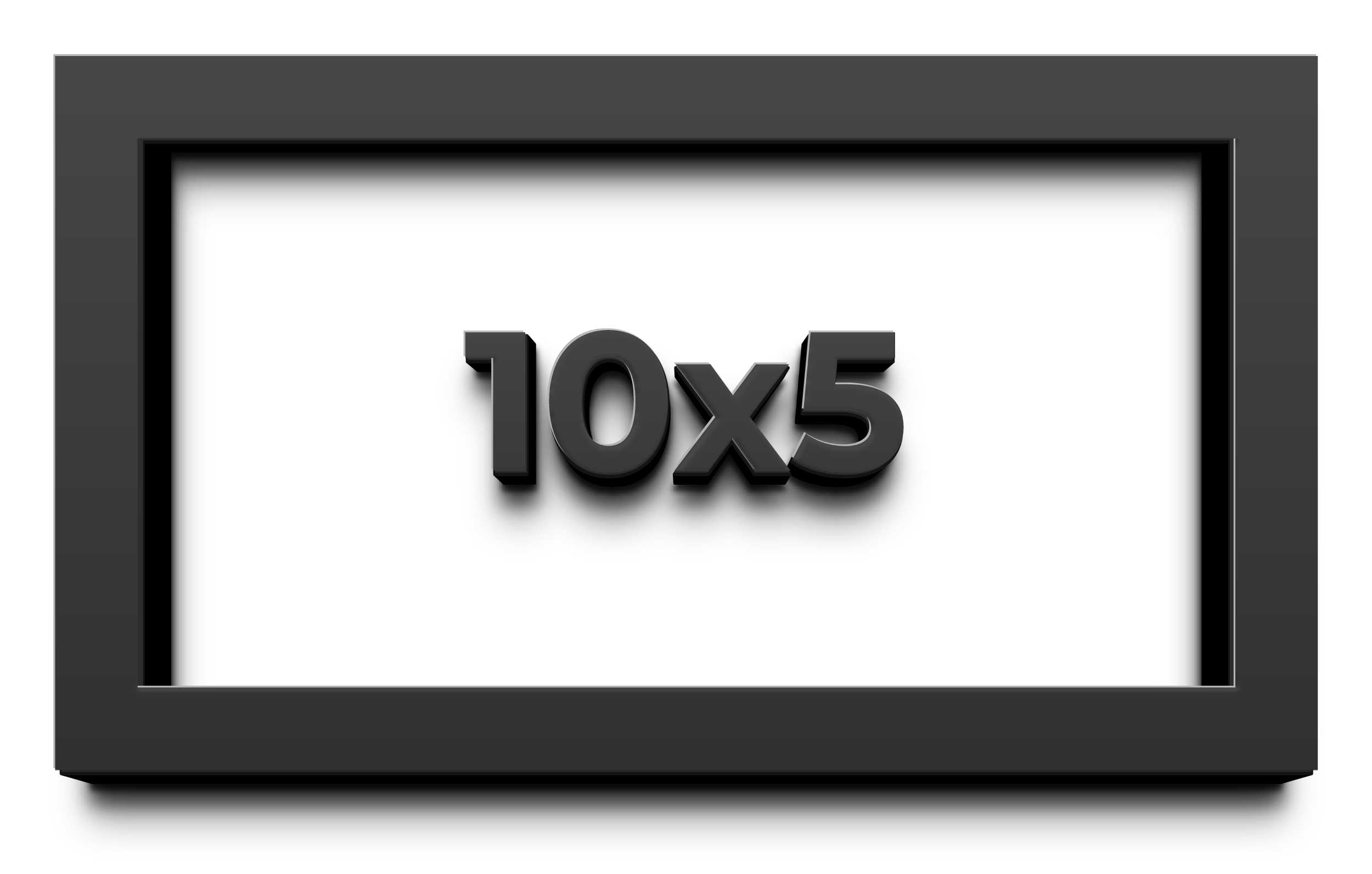 10x5 Shadow Box Frame Black | 1 inches Deep Real Wood Contemporary ...