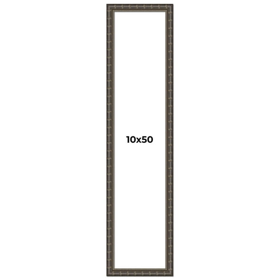 10x50 Frame Black Bamboo Solid Wood Picture Frame Width 1.5 Inches | Interior Frame Depth 0.5