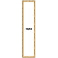 thumbnail image 1 of 10x50 Frame Gold Bamboo Solid Wood Picture Frame | 1 Inch Moulding Width | Interior Frame Depth, 1 of 8