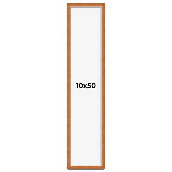 10x50 Shadow Box Frame Brown | 0.875 Inches Deep Real Wood Contemporary Shadowbox Display Frame |