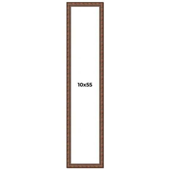 10x55 Dark Brown Bamboo Real Wood Picture Frame Width 1.5 inches | Interior Frame Depth 0.5 inches