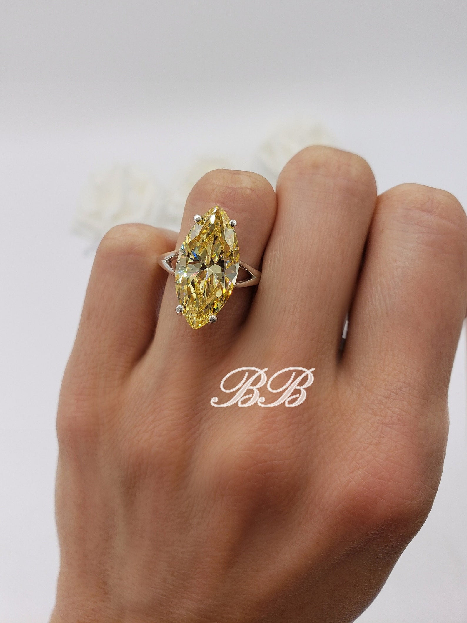 Bague De Fiançailles Art Déco En Argent Sterling 925 - Pierre Centrale Cz 8ct, Coupe Émeraude, Modèle Cocktail Pour Femme