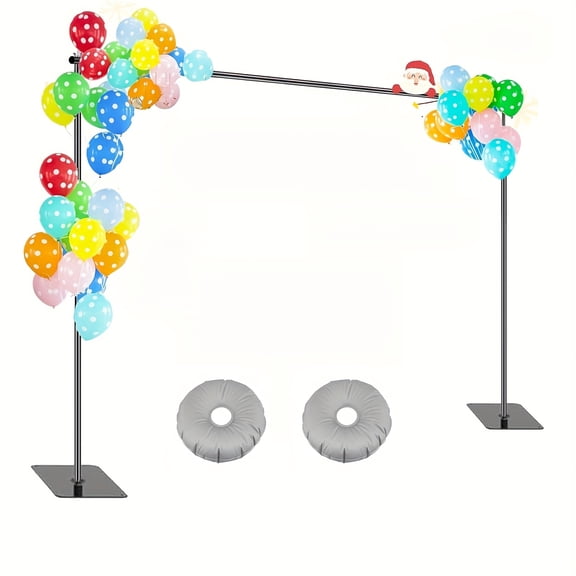 10x6.5ft Heavy Duty Adjustable Metal Backdrop Stand - Sturdy Base for Studio Photography, Party Decor, Indoor/Outdoor Events, Compatible with Projectors & Balloon Arches