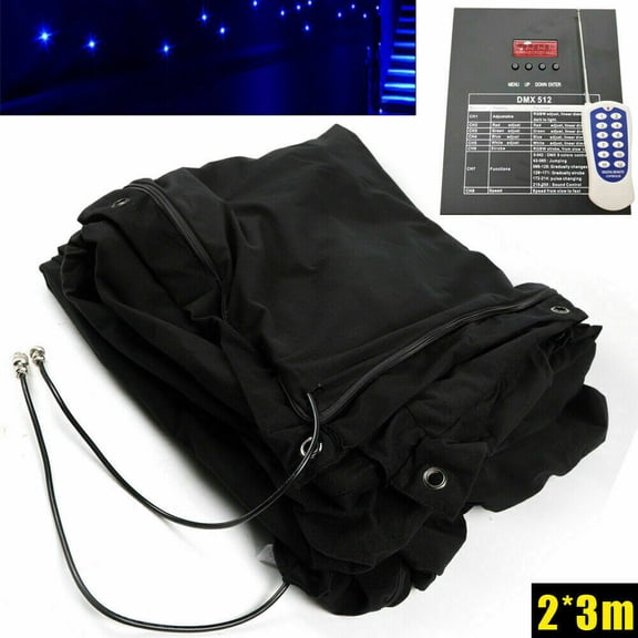 10x6.5ft Stage Star Light Led Backdrop Wedding Party Curtain Retardant Dj Pub