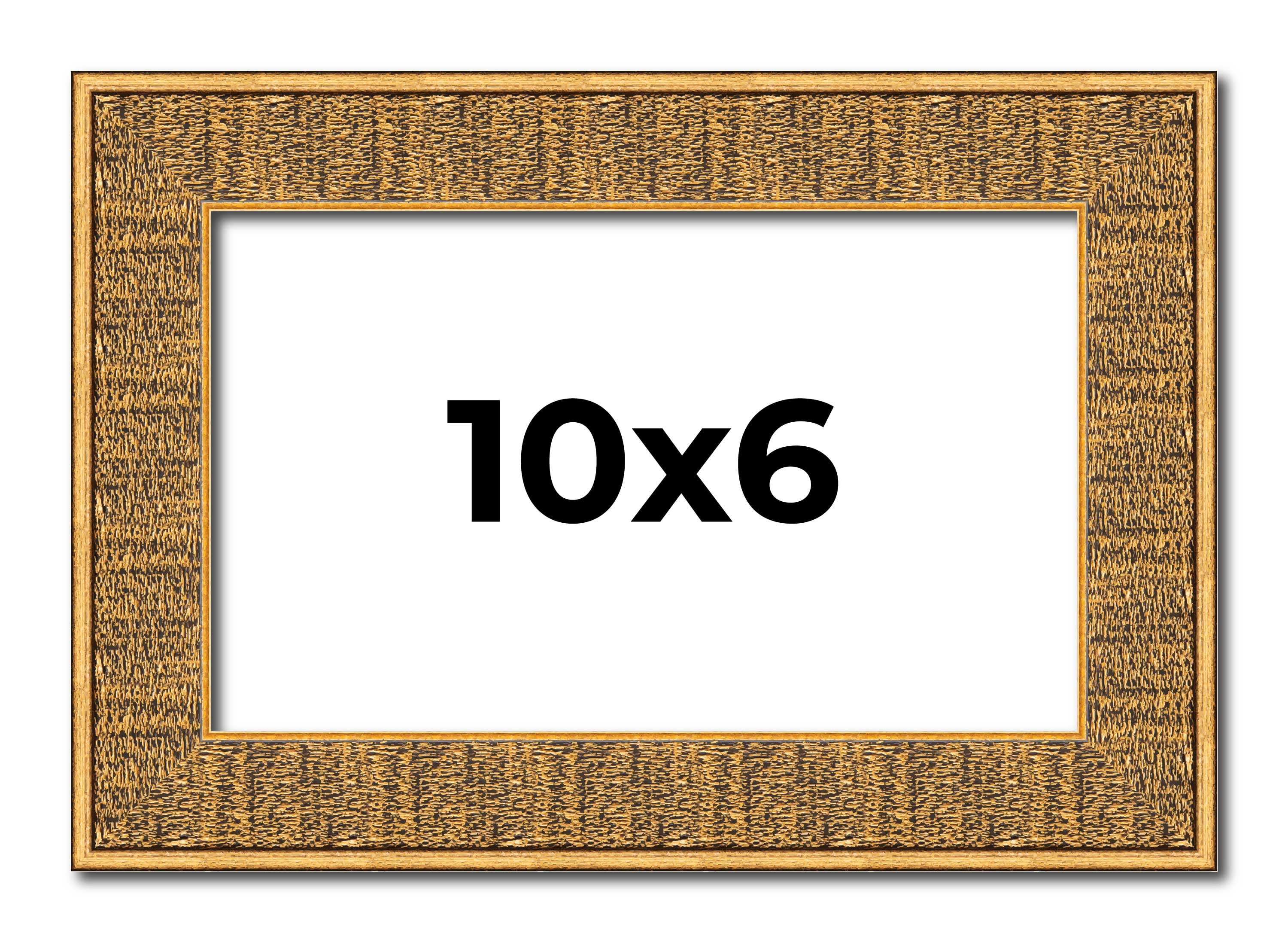 10x6 Frame Black and Gold Distressed Solid Wood Sonoma Picture Frame ...
