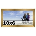 thumbnail image 1 of 10x6 Frame Gold Bronze Modern Solid Wood Picture Frame | 0.75 Inch Moulding Width | Includes UV, 1 of 8