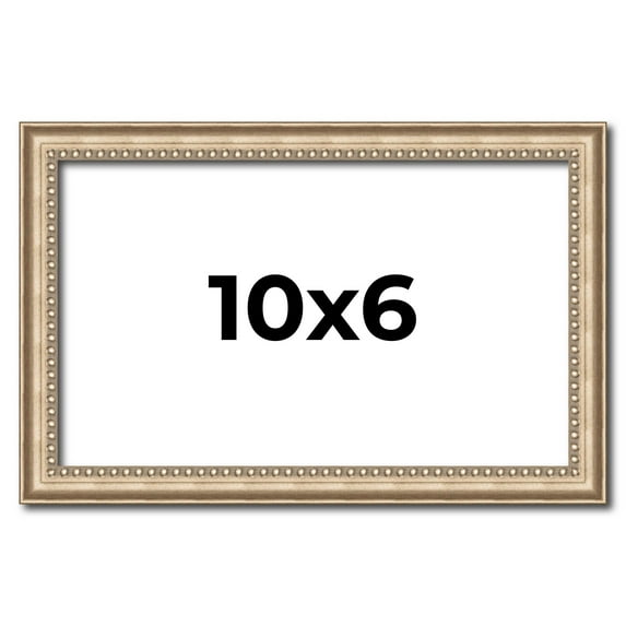 10x6 Frame Silver Real Wood Picture Frame Width 0.75 Inches | Interior Frame Depth 0.5 Inches |