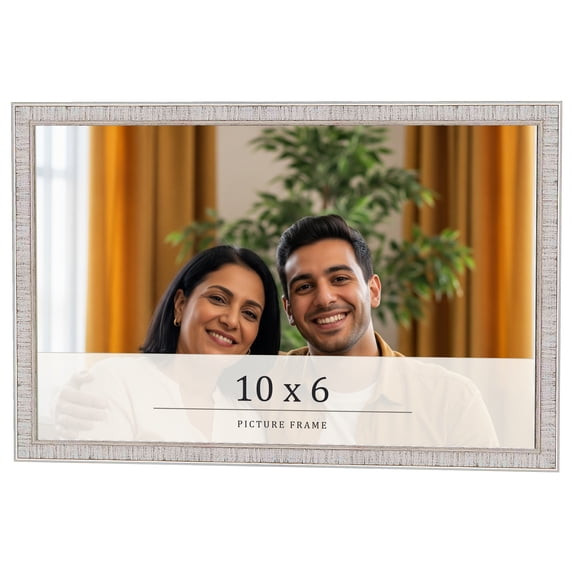 10x6 Frame White Real Wood Picture Frame Width 0.75 inches | Interior Frame Depth 0.5 inches |