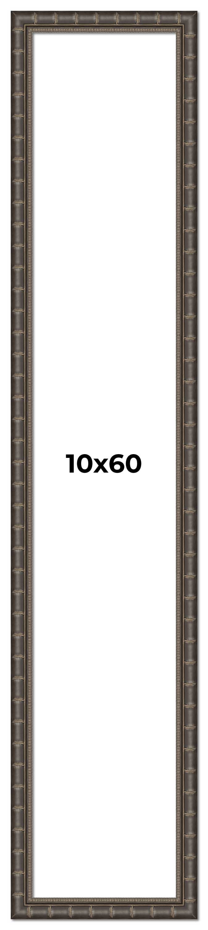 10x60 Frame Black Bamboo Solid Wood Picture Frame Width 1.5 Inches ...