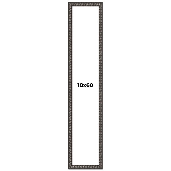 10x60 Frame Black-Brown Medieval Solid Wood Picture Frame | 1.5 Inch Moulding Width | Gotham