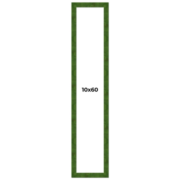 10x60 Frame Green Burl Solid Wood Picture Frame | 1.75 Inches Moulding Width | Interior Frame Depth