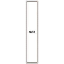 10x60 Frame Silver Real Wood Picture Frame Width 1.25 Inches | Interior Frame Depth 0.5 Inches |