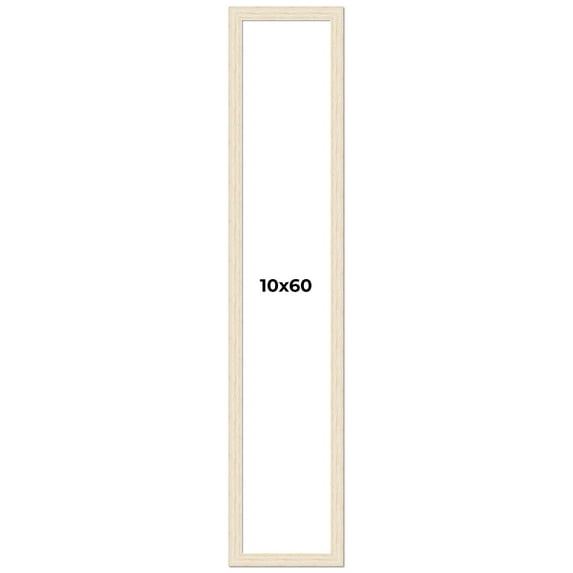 10x60 Frame White Real Wood Picture Frame Width 1.5 inches | Interior Frame Depth 0.5 inches | Barn