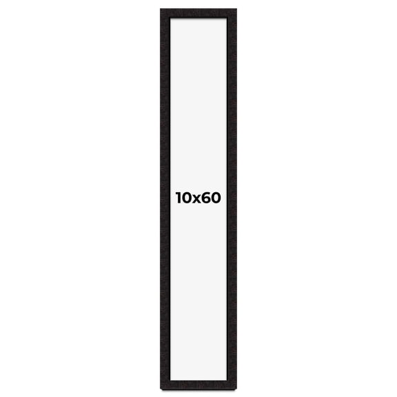 10x60 Shadow Box Black Solid Wood Display Picture Frame | 1 Inch Rabbet Depth | | 1.375 Inch