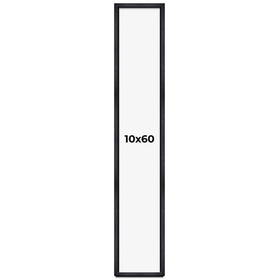 10x60 Shadow Box Frame Black | 1 Inches Deep Real Wood Farmhouse Shadowbox Display Frame | UV