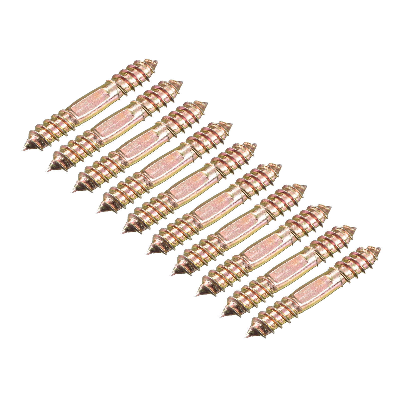 10x60mm Hanger Bolts 12 Pack Double Ended Thread Wood to Wood Dowel ...