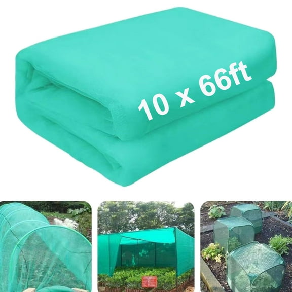 10x66FT Garden Netting Mesh Insect Bird Barrier Ultra Fine Mosquito Net Vegetable Fruit Plant Protection for Garden Patio Pests Bugs Plant Covers