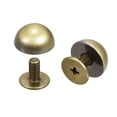 thumbnail image 1 of 10x6mm Screw Back Rivets Solid Round Head Leather Studs Bronze Tone 20 Pack, 1 of 5