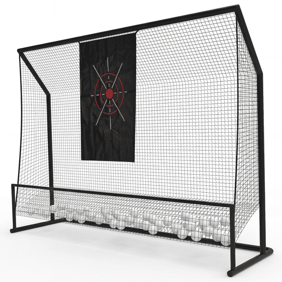 10x7.5FT Golf Practice Net for Indoor & Outdoor - Hitting Net with Aim Cloth, Ball Collection & Carry Bag for Backyard, Garage