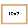 thumbnail image 1 of 10x7 Frame Beaded Gold Solid Wood Picture Frame | 0.75 Inches Moulding Width | Liscio Oro, 1 of 8