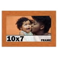 thumbnail image 1 of 10x7 Frame Honey Pecan Brown Picture Frame - Modern Photo Frame Includes UV Acrylic Shatter Guard, 1 of 8