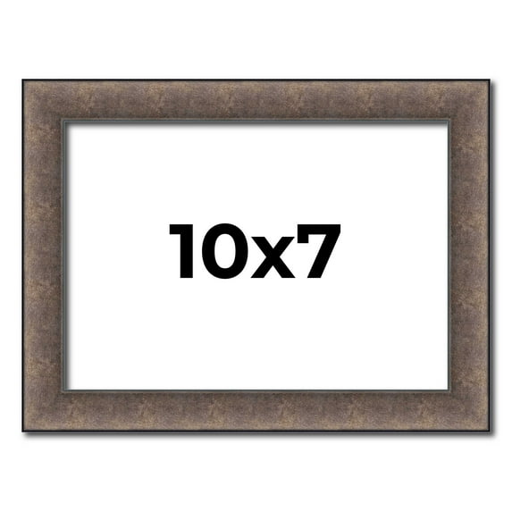 10x7 Frame Silver Real Wood Picture Frame Width 1.25 Inches | Interior Frame Depth 0.5 Inches |