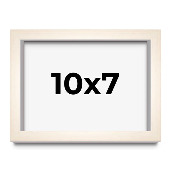 10x7 Frame White Wheat Solid Wood Picture Frame | Moulding Width 0.75 Inches | Interior Depth 0.5
