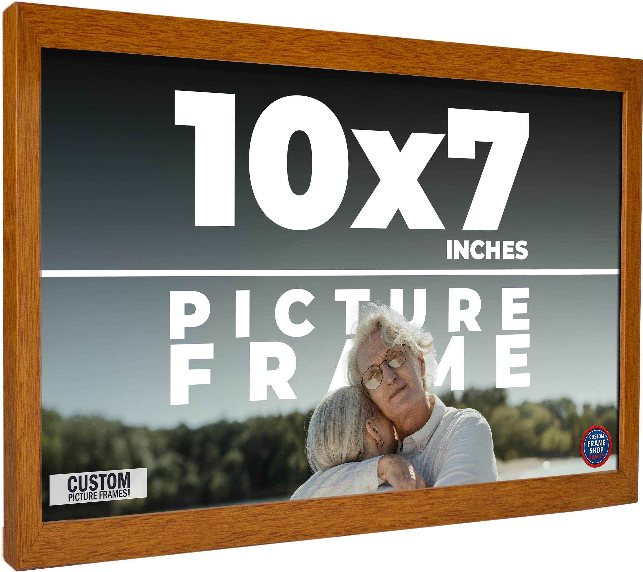 10x7 Honey Brown Real Wood Picture Frame Width 0.75 inches | Interior ...