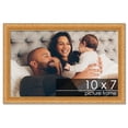 thumbnail image 1 of 10x7 Gold Wood Picture Frame - UV Acrylic, Foam Board Backing, Hanging Hardware, 1 of 8