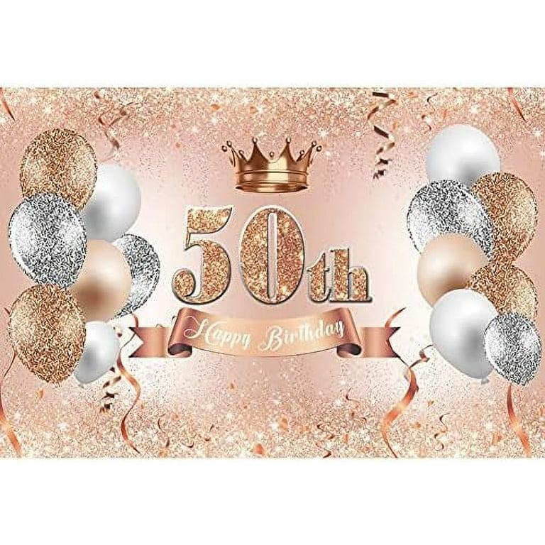 10x7ft Happy 50th Birthday Backdrop For