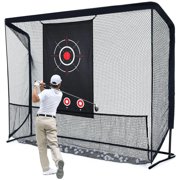10x7ft Golf Net, Heavy Duty Golf Hitting Practice Net for Backyard Driving Chipping with Side Barriers Portable, Carry Bag and 4 Stakes for Indoor Outdoor Use