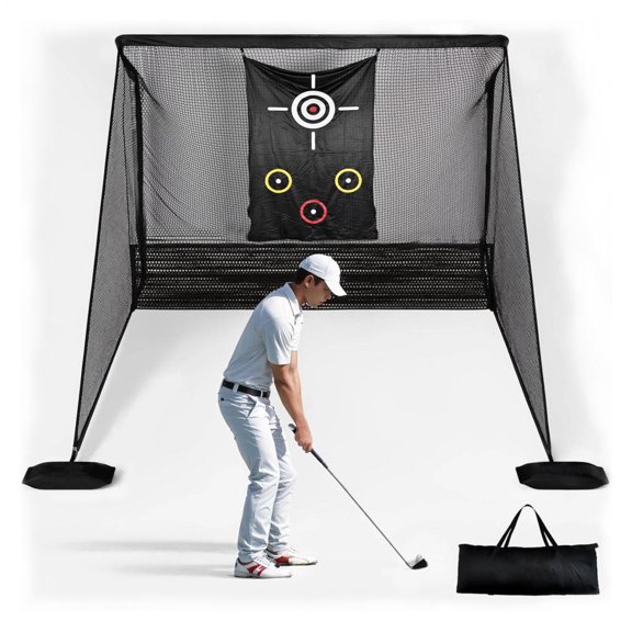 10x7ft Heavy Duty Golfnets, Golf Cage Practice Hitting Net with Side Net Sandbag for home