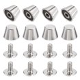 thumbnail image 1 of 10x7mm Flat Hollow Rivet Studs Zinc Alloy Electroplating Silver Tone 8 Pack, 1 of 5