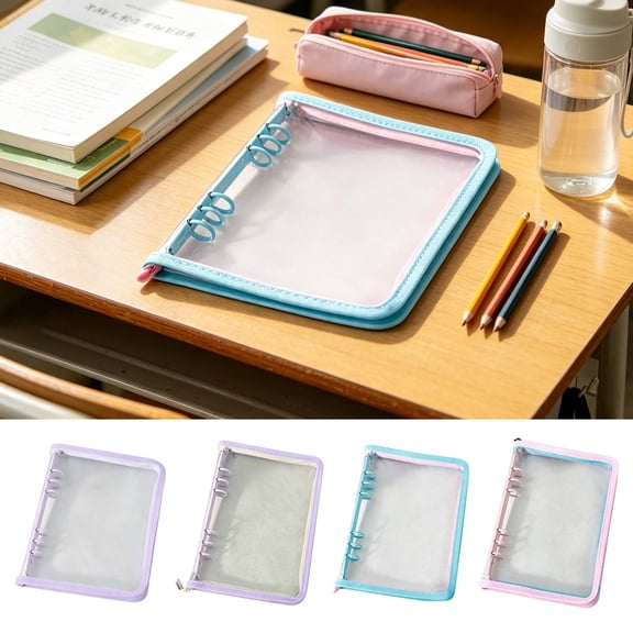10x7x1 Inch Sticker Storage Organizer Binder A5,Reusable Sticker Book Collecting Holder Keeper Album with Pocket Zipper for Adult