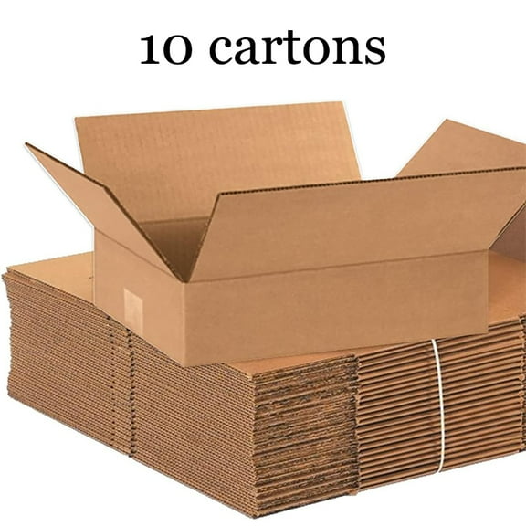 10x7x3 Inch Brown Shipping Box Cardboard Packaging Box for Mailing Shipping Packaging Craft Flatbed Shipping Gift Product Kraft Paperboard Box 10/30 (11x7x3 Inch (10 Pieces))