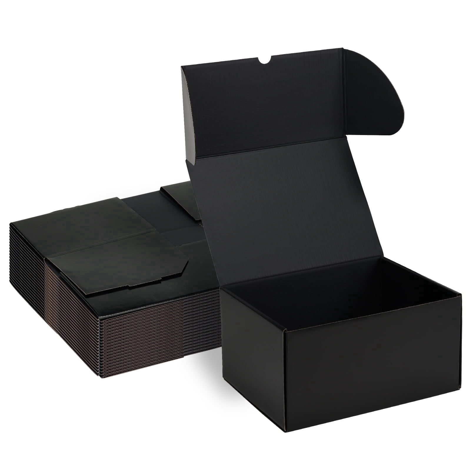 10x7x5 Black Shipping Boxes Set of 20 Corrugated Cardboard Mailer Boxes for Packaging Small Business Mailing Gifts