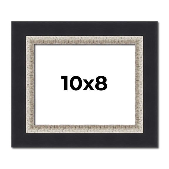 10x8 Frame Black Real Wood Picture Frame Width 2.25 Inches | Interior Frame Depth 0.5 Inches |