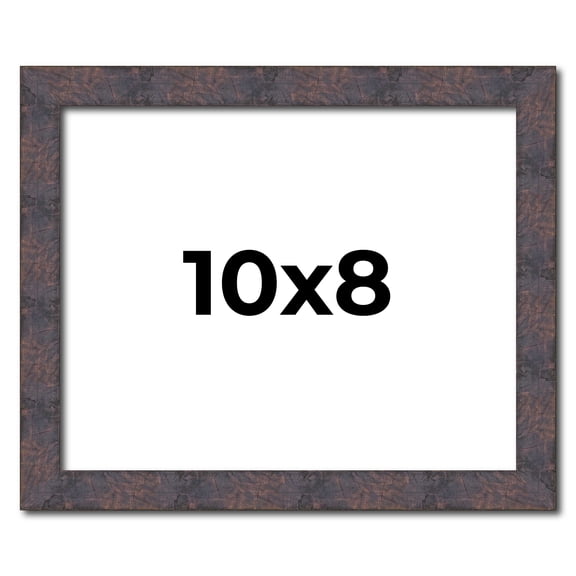 10x8 Frame Brown Rustic Lacquered Walnut Solid Wood Picture Frame Width | 0.875 Inch Moulding Width