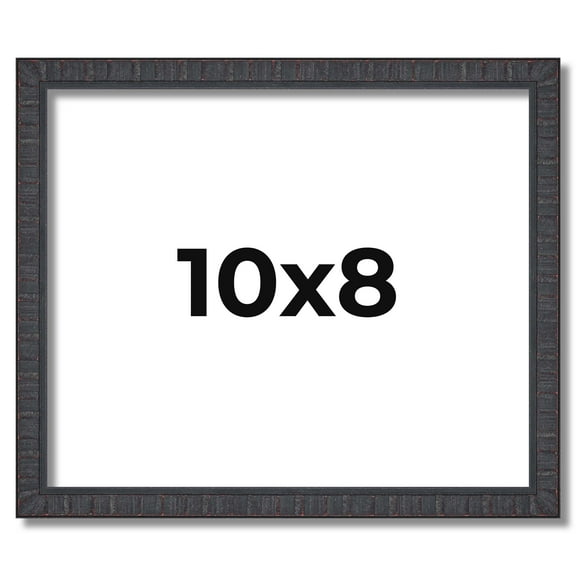 10x8 Frame Brown Solid Wood Picture Frame - Complete Modern Photo Frame Includes UV Acrylic