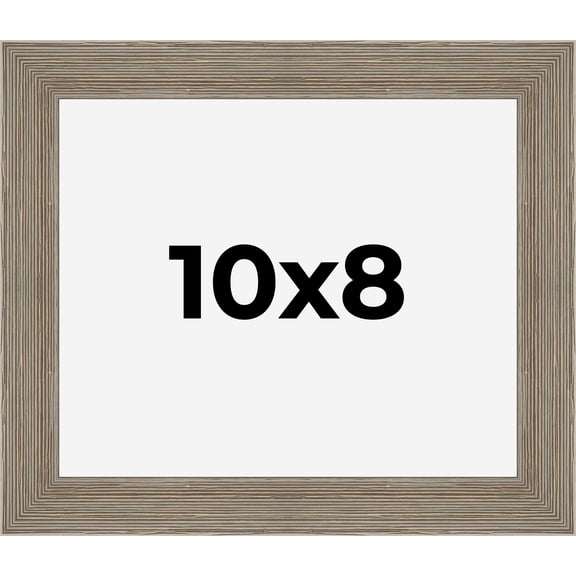 10x8 Frame Gray Barnwood Rustic Solid Wood Picture Frame | 1.5 Inch Moulding Width | Includes UV