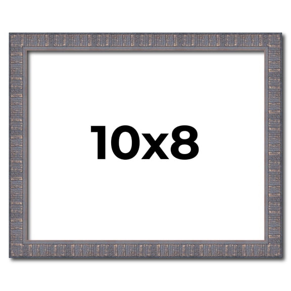 10x8 Frame Slate Blue Distressed Rustic Solid Wood Picture Frame | 0.75 Inch Moulding Width |