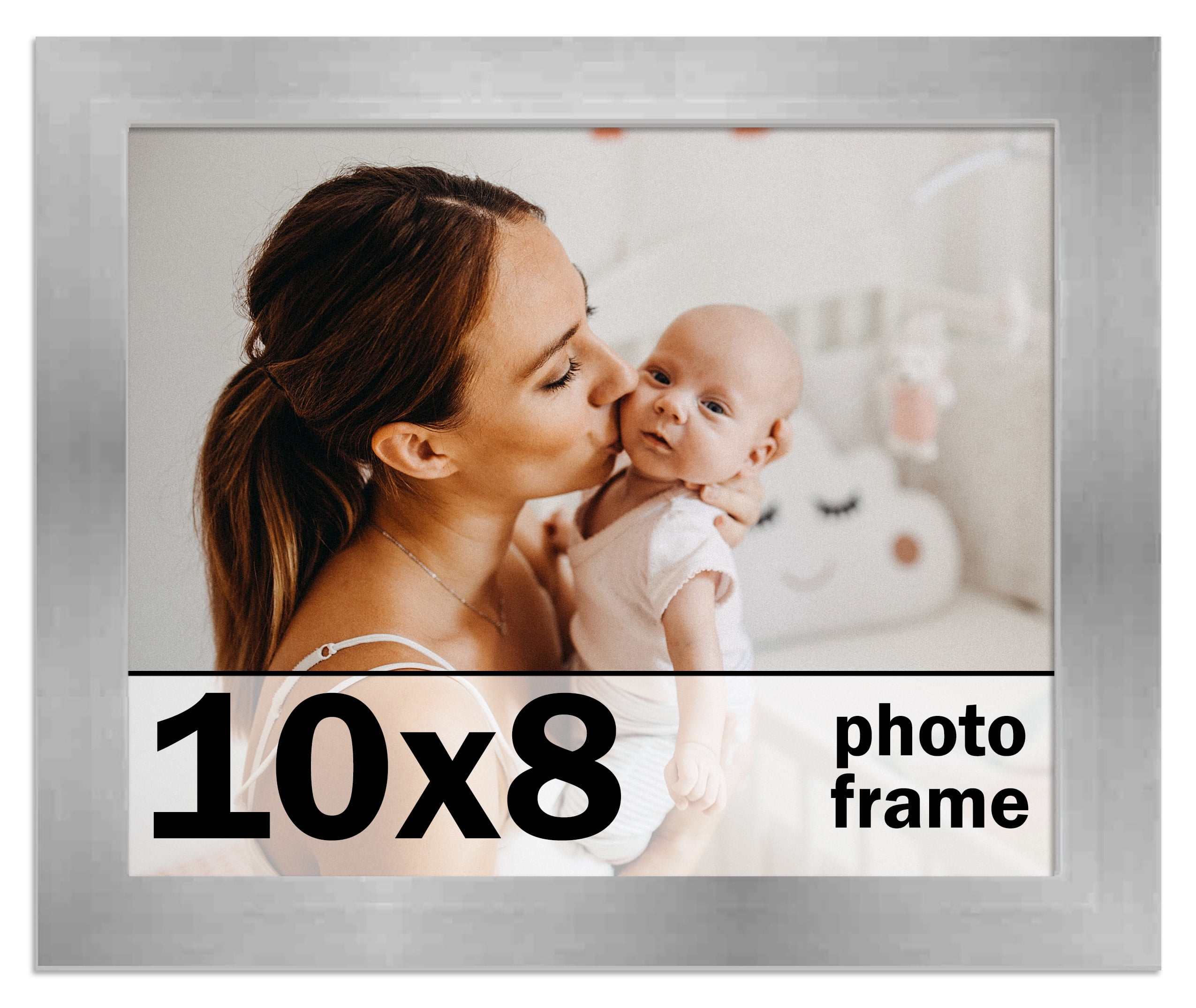 10x8 Frame Stainless Steel Silver Picture Frame - Modern Photo Frame ...