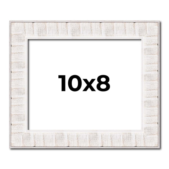 10x8 Frame White Sonoma Rustic Wood Picture Frame | 1.5 Inch Moulding Width | Complete with UV