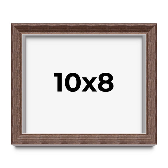 10x8 Shadow Box Frame Brown | 1.125 inches Deep Real Wood Rustic Shadowbox Display Frame | UV