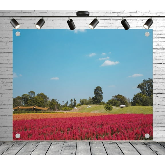 10x8ft Floral Backdrop Flower Field Photo Backdrop Garden Background Decoration Banner for Theme Party Wedding Birthday Baby Shower Photo Booth Studio Props