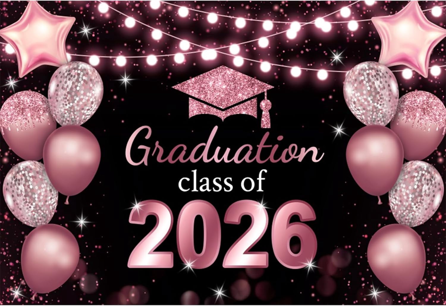 10x8ft Graduation Backdrop Class of 2024 Blue Gold Congratulation Graduates Prom Background Gold Balloons Bachelor Cap Congrats Grad Party Blue Decoration Banner Photo Booth Props