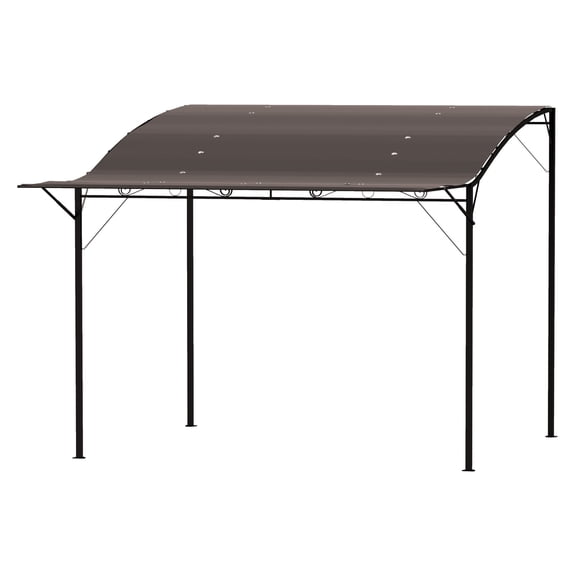 10x8ft Outdoor Pergola Gazebo, Patio Canopy for Deck, Garden, Brown