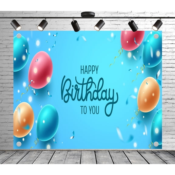 10x8ft Party Backdrop Birthday Balloon and Confetti Photo Backdrop Decoration Banner for Theme Party Wedding Birthday Baby Shower Photo Booth Studio Props