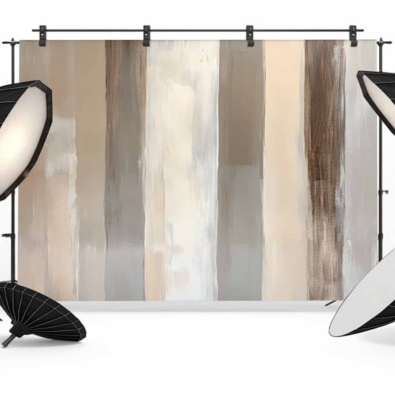 10x8ft Photo Backdrop, Brown Grey Soft Polyester Backdrop Curtains Photography Backdrops, Abstract Neutral Textured Modern Minimalist Brushed Background for Photoshoots Studio Video Portrait Parties